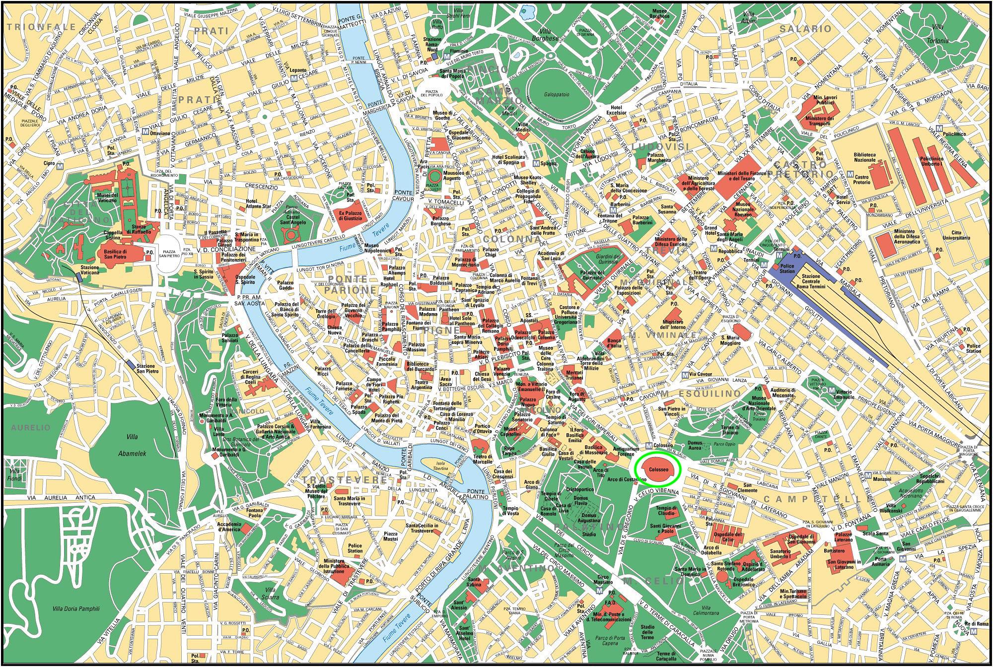 コロッセオがローマ地図 地図コロッセオがローマ ローマシティ コミノ周辺にしかない希少 イタリア