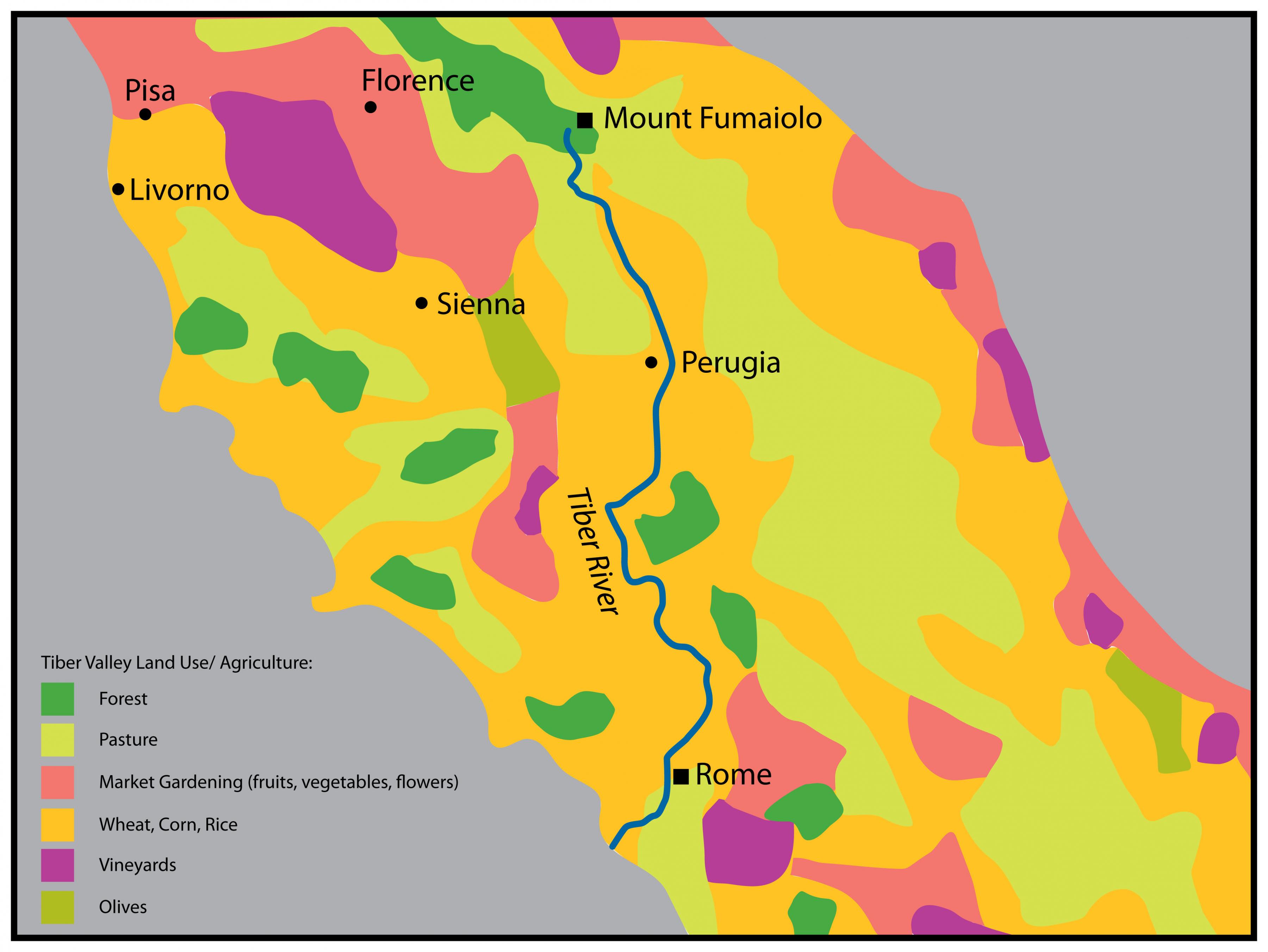 古代ローマの地図図を拡大する地図を拡大する河川の物理地図の古代ローマ ローマシティ コミノ周辺にしかない希少 イタリア
