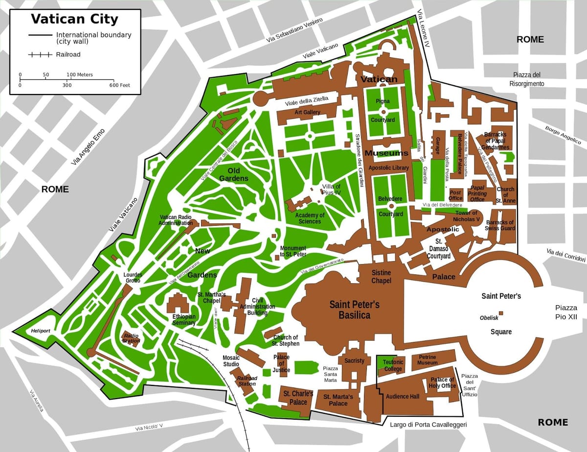エバチカン博物館の地図