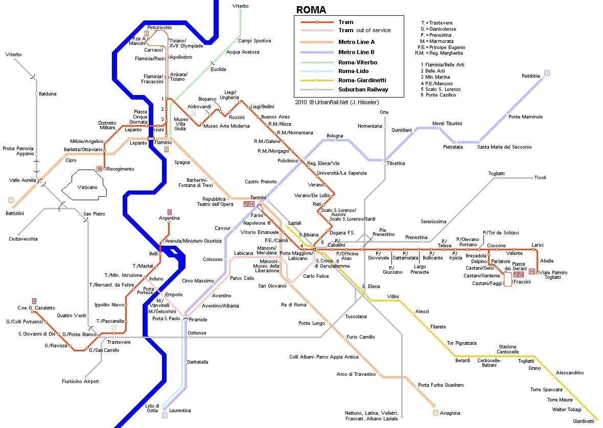 路地図のローマイタリア