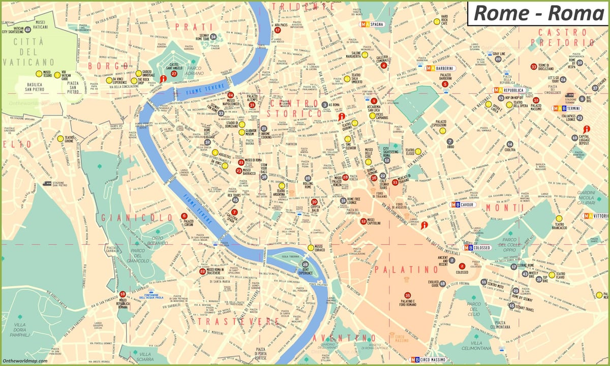 ローマ市内地図