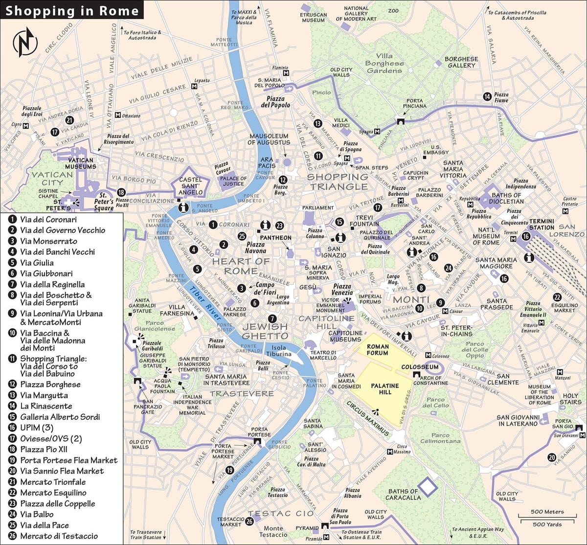 地図のローマショッピング