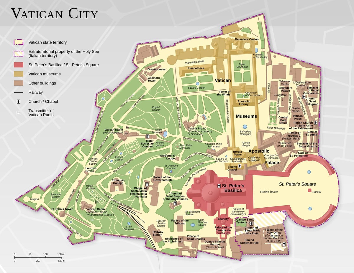 バチカン市観光地図