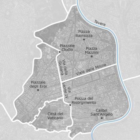 地図pratiローマ
