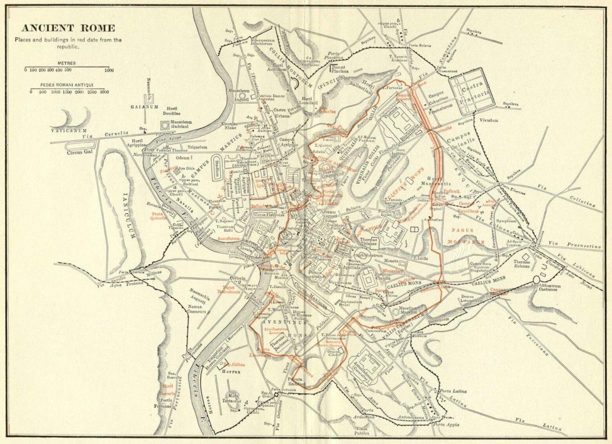 ヴィンテージローマの地図
