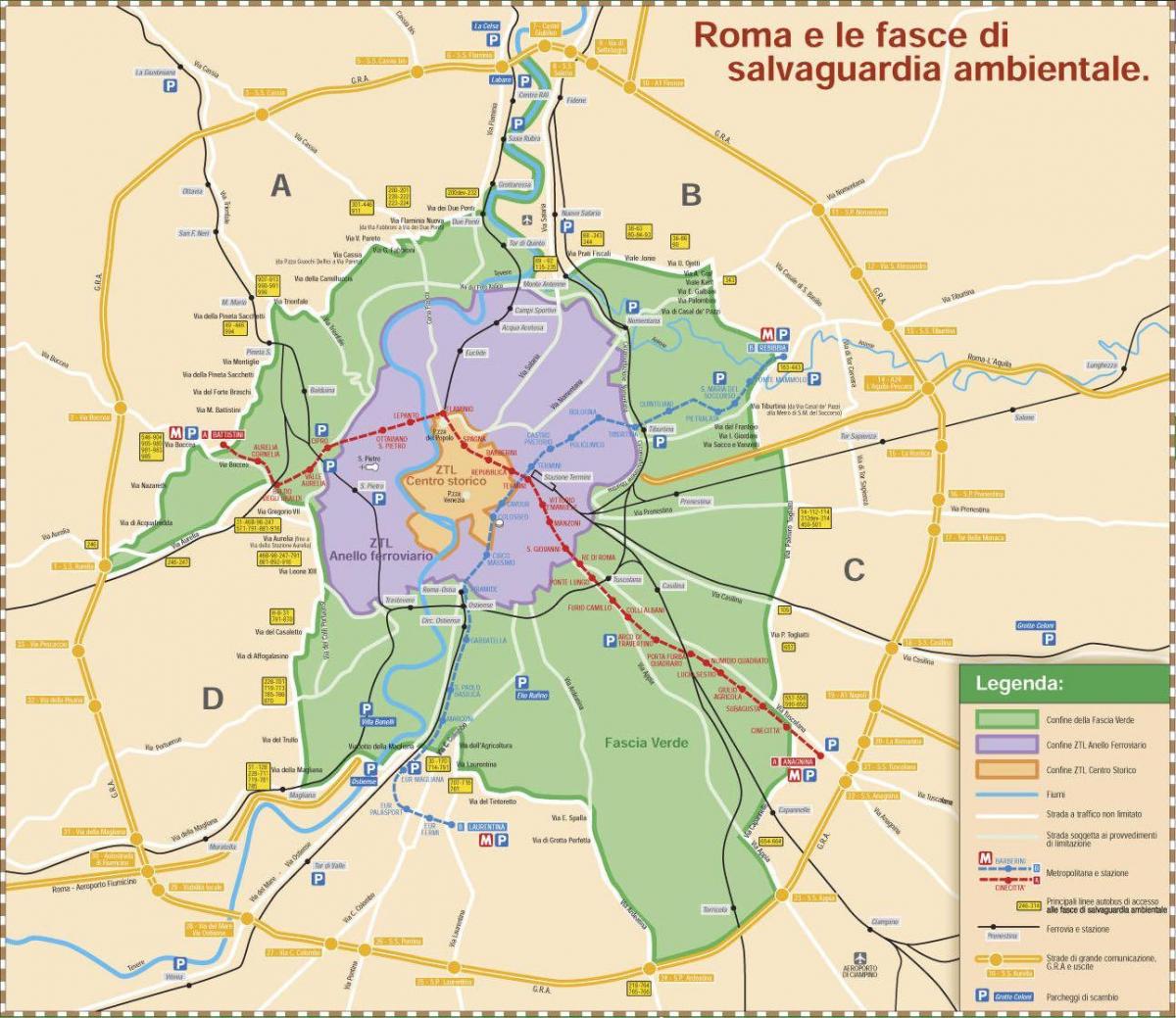 ローマztlゾーンの地図