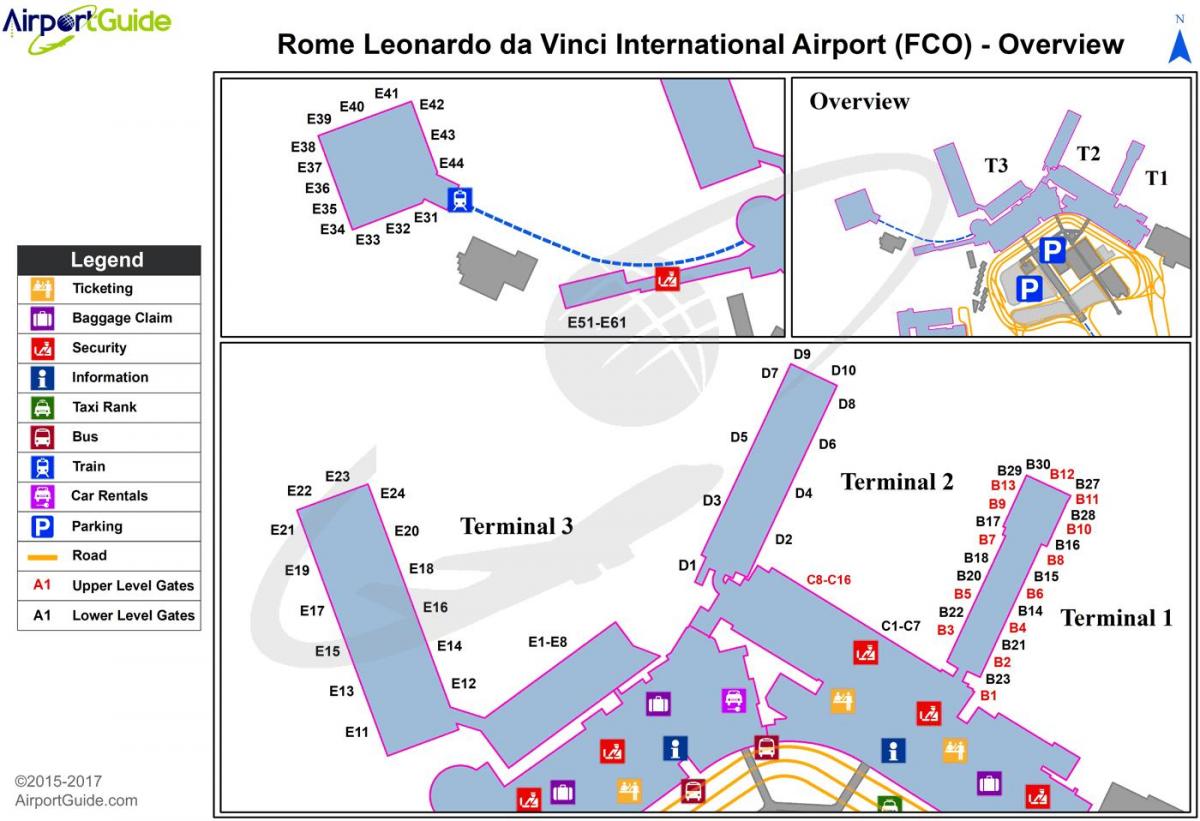 レオナルド*ダ*ヴィンチ国際空港地図