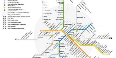 ローマのメトロ地図2016年
