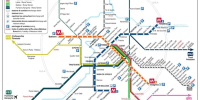 ローマ公共交通機関地図