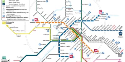 ローマイタリア鉄道の地図