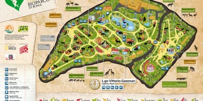 地図ローマの動物園 