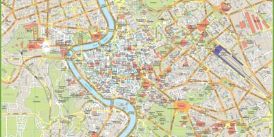 ローマ旅行地図