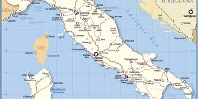 ローマイタリアの地図