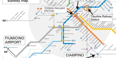 ローマテルミニ駅の地図