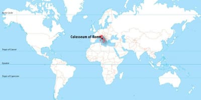 ローマイタリアの世界地図
