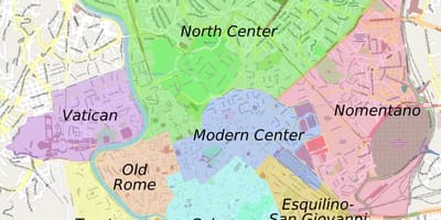 ローマ付近の地図