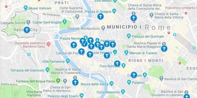 地図のローマ教会