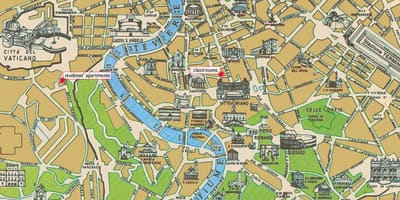 地図のローマの歴史のあるセンター 