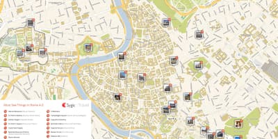 地図のローマ遺跡 