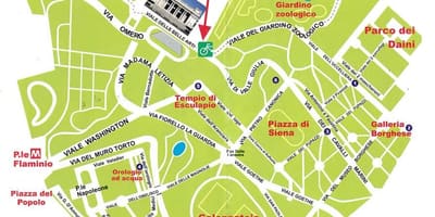 ボルゲーゼ公園の地図