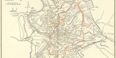 地図の古代ローマ通り 