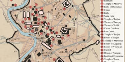 古代ローマシティのレイアウト図