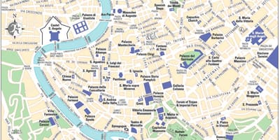 地図の中央ローマイタリア