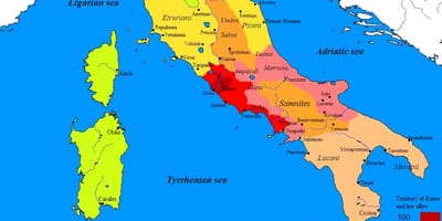 地図の古代ローマとその周辺