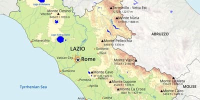 ローマの地形図
