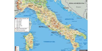 地図のローマの物理