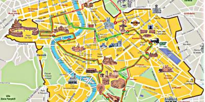 ローマのホテルツアー路線図