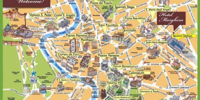 ランドマークのローマの地図