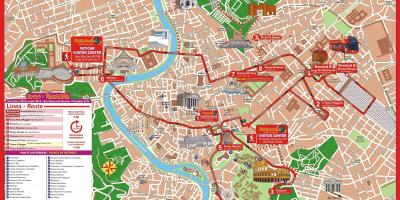 ローマ市内観光バス路線図