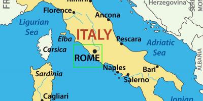 地図を示すイタリアローマ
